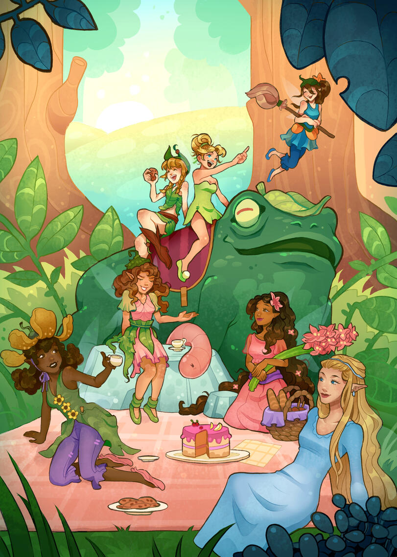 Cover for the process booklet of ''Ethereal: A Tinkerbell Zine'' (cancelled).