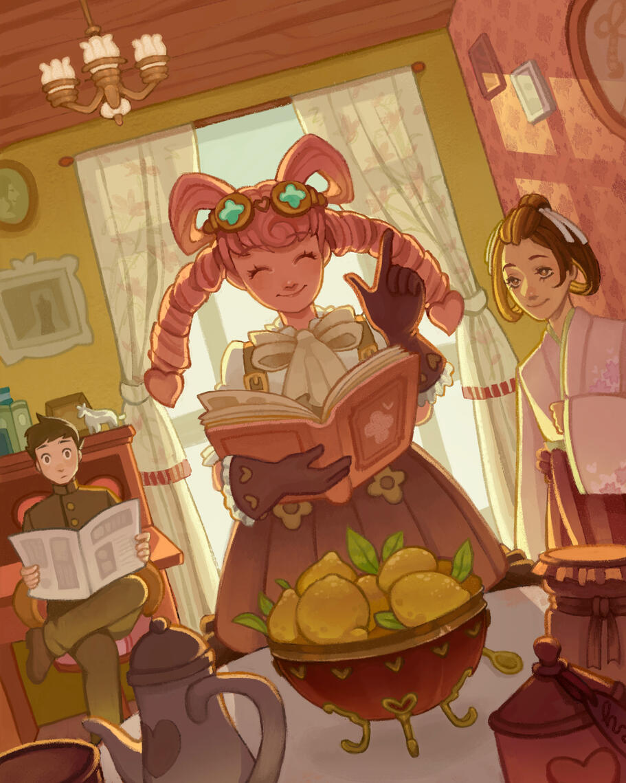 Page art for the ''The Adventures of the Great Trial'' zine.