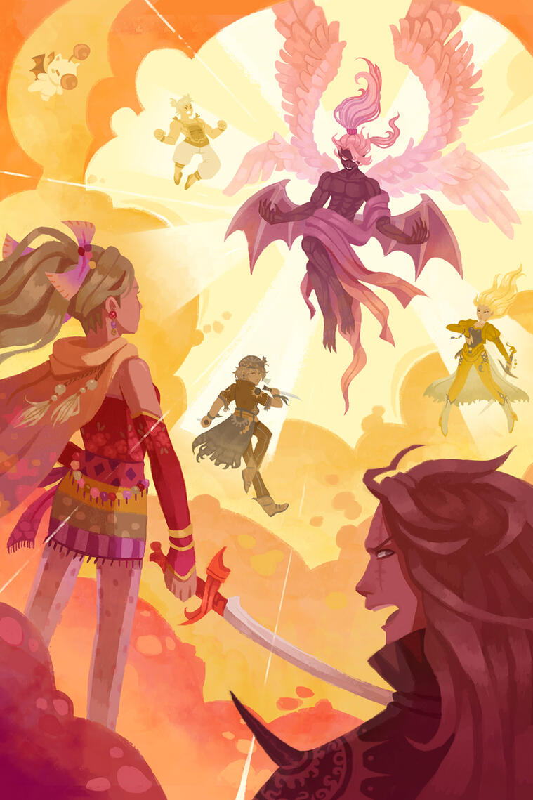 Postcard art for the ''Final Fantasy Fanthology'' Zine.