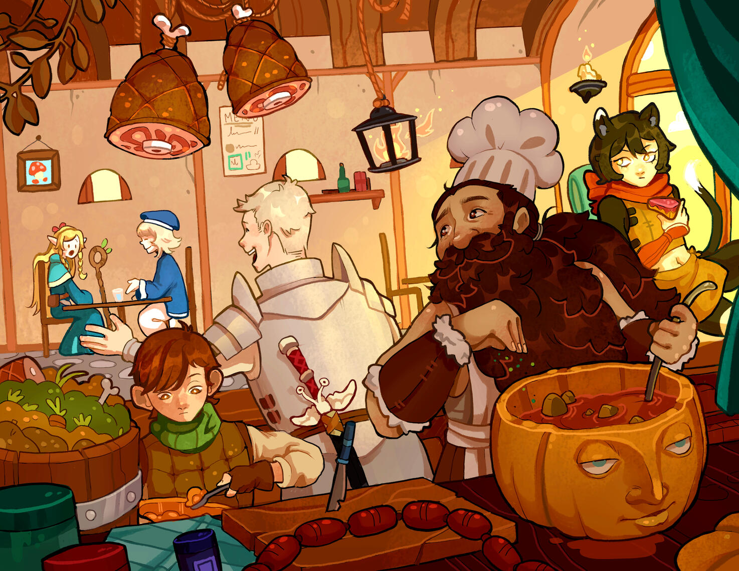Page art for the ''Dungeon dishes'' zine.