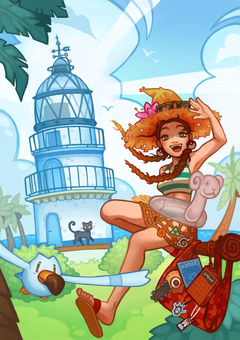 Poster of the Saló del Manga de Calella event, from 2024. Winner of the poster contest.